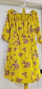 Yellow floral dress
